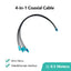 Male and Female Mini-fakra Coaxial Cable 4-in-1